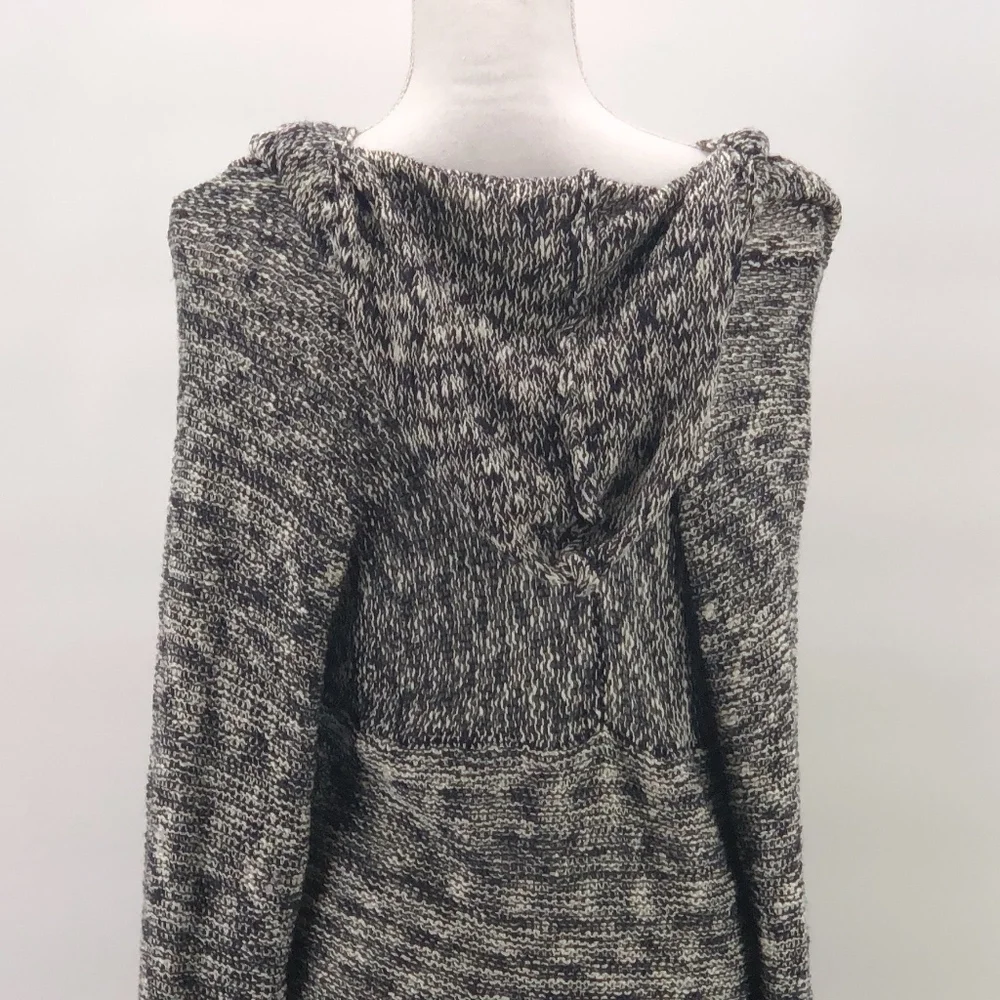 Anthropologie | Hologram Gray Hooded Sweater Large